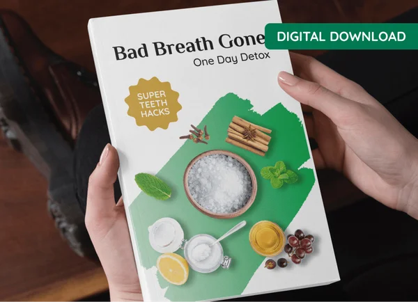 Capa do bônus Bad Breath Gone. One Day Detox